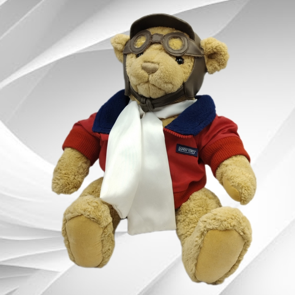 Lands End Gund~ Pilot Explorer Bear Bearon Von Ops Aviator Plush